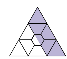 Detail des obigen Dreiecks, das die rechte Seite hervorhebt.
