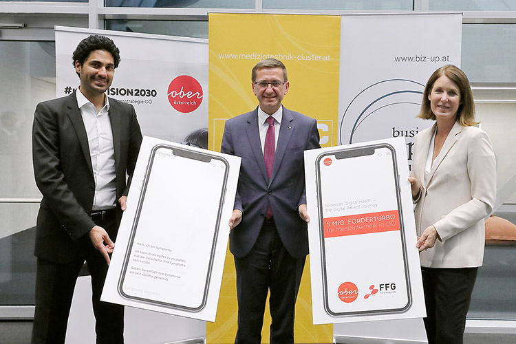 Jama Nateqi, Markus Achleitner, Henrietta Egerth. Foto: Land OÖ/Gerstmair