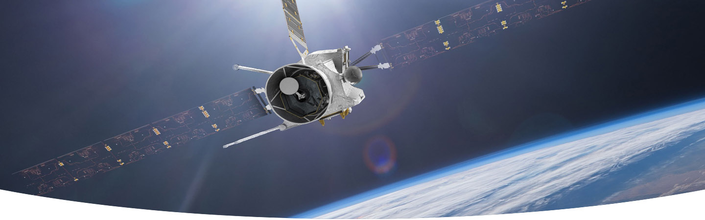 Der Satellit BepiColombo im Erdorbit. Credit: ESA ATG medialab