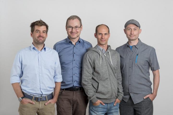 Die Co-Founder: Georg Langs,  Allan Hanbury, Markus Holzer, René Donner (v.l.), Foto: contextflow