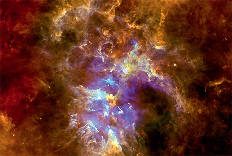 Bild des interstellaren Staubes im All