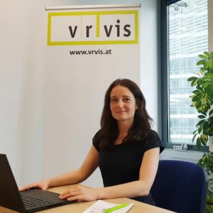Dr. Johanna Schmidt, VRVis, im Büro. Foto: VRVis