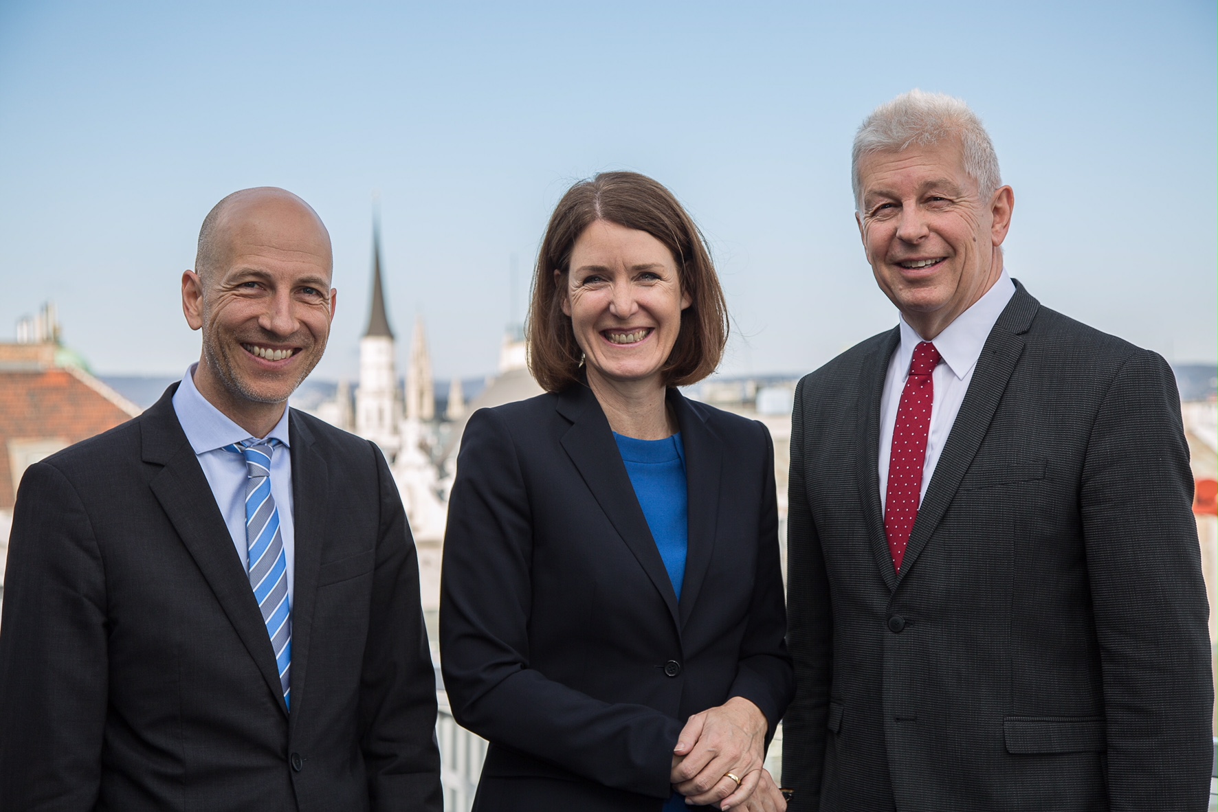 von links: Martin Kocher, IHS, Henrietta Egerth, FFG, Klaus Pseiner, FFG