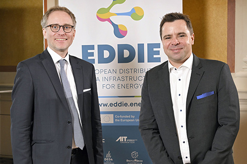 Projektkoordinator Oliver Hödl und Technischer Projektleiter Georg Hartner. Foto: AIT/Zinner