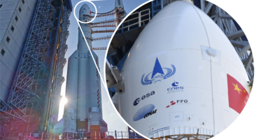 FFG Logo ziert Kapsel der Chinesischen Rakete "Langer Marsch 5"