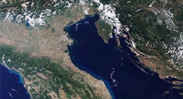 Satellitenbild von Oberitalien. Foto: ESA