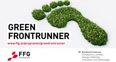 Grüner Fußabdruck als Symbolbild für Green Frontrunner